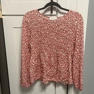 URBAN Romantics Red Floral Blouse
